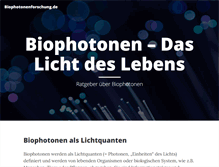 Tablet Screenshot of biophotonenforschung.de